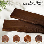 Floating Shelves for Wall Rustic Farmhouse 36 Inch Floating Shelf Bathroom Wooden Shelves for Wall Mounted Live Edge Pine She