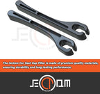 Car Seat Gap Filler, Leather Car Gap Filler Universal Fit for Most Cars and Trucks, Fill The Gap Between Seat and Consoles, Prevents Things from Falling Out, Pack of 2 PCS (Black)