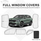 KMF 8pcs Thicken Full Sun Shades for Kia Sorento 2021-2025 Accessories,Car Window Covers Sunshade for Windshield Side Rear, Sun Visor UV Block and Privacy Blackout for Camping Outdoor