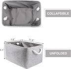 HNZIGE Small Baskets for Shelves(6pack) Fabric Storage Baskets, Empty Gift Baskets with Rope Handles, Decorative Foldable Sto