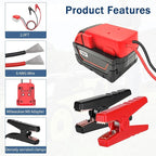 Jumper Cable Clamps for Milwaukee M18 18V Battery Jump Starter, 2.0FT 8AWG Car Battery Jumper Cable with Adapter, Automotive Battery Booster Cable for Tools used to Jump Start a Car