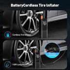 Tire Inflator Portable Air Compressor - Air Pump for Car Tires,Portable for Car with Pressure Gauge,Tire Inflator with LED Light, for Bike,Motorcycle, Balls