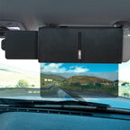 Veharvim Sun Visor Extender for Car with 2 Side Sunshade, Polarized UV400 Visor Extender Attachment for Car Visor with PC Lens,Anti-Glare for Safe Driving (2 Side Panel) (Red Zipper, Passenger Side)