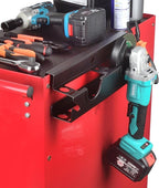 MUTUACTOR Power Tool Organizer,Heavy Duty 2 Bay Angle Grinder Stand Storage Rack,Quick Access Angle Grinder Rack,Anti-slip Po