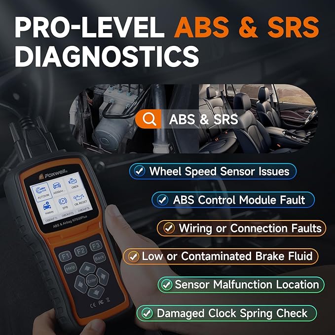 2026 FOXWELL NT630 Plus OBD2 Scanner with ABS and SRS, ABS Code Reader Auto Bleed Scan Tool Brake SRS Scanner, Car Scanner