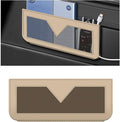 Car Seat Side Pocket Organizer, PU Leather Multifunctional Small Vehicle Console Side Storage Pouch, Automotive Gap Filler Bag for Cell Phone Sunglasses, Universal for SUV RV Truck (Beige)