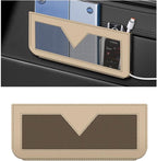 Car Seat Side Pocket Organizer, PU Leather Multifunctional Small Vehicle Console Side Storage Pouch, Automotive Gap Filler Bag for Cell Phone Sunglasses, Universal for SUV RV Truck (Beige)