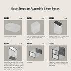 SEE SPRING 12 Pack Shoe Storage Box, Clear Plastic Stackable Shoe Organizer for Closet, Space Saving Shoe Rack for Entryway S