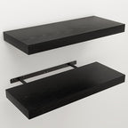 Floating Shelves for Wall, 9.3" Deep Wall Mounted Wood Shelves for Bathroom, Bedroom, Living Room, Kitchen, Hanging Shelf for
