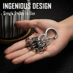KeyUnity Stainless Steel Carabiner Mini Clips, Key Holder Organizer Keychain for Keys, Flashlight, Folding Knife & Whistles