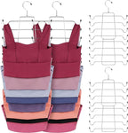 ZEDODIER 4 Pack Tank Top Hanger Space Saving, Bra Hangers for Closet Organizer, Hanging Bra Organizer Tank Tops Holder with 3