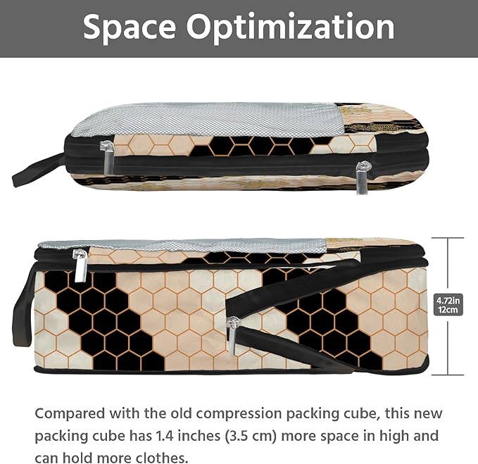 7 Pcs Compression Packing Cubes for Travel, Waterproof Suitcase Luggage Backpack Organizer with Toiletry Bag Travel Essential