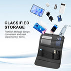 Universal Car Backseat Organizer with Tablet Holder & Foldable Tray - Heavy-Duty Kick Mats Seat Protector for Kids, Waterproof Multi-Pocket Storage for Road Trips, Cars, SUVs