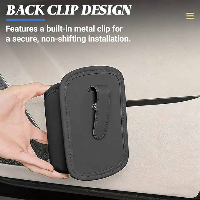 2PCS Large Car Door Cup Holder, Multifunctional Storage Bag Trash Can, Clip On Backseat Pocket Beverage Holder, Waterproof