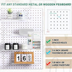 Lounsweer 4 Set Pegboard Shelf Clear Acrylic with Metal Hooks Organizer Accessories Storage for Pegboard Display Wall Craft R