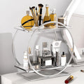 Perfume Organizer for Bedroom Dresser- Sliver Makeup Organizers for Vanity, 2 Tier Bathroom Countertop Organizer Perfume Tray