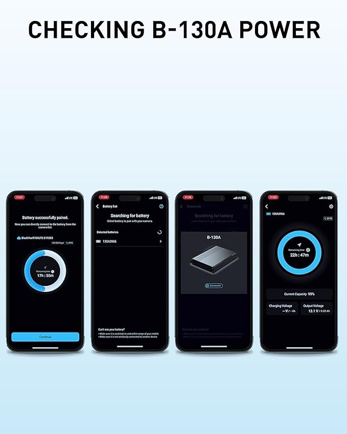 Blackvue B-130A Ultra Battery - Fast Charging Dash Cam Battery Pack, 12V/24V, USB Power, Smart App & Cloud Monitoring, Exclus