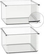 Hudgan 24 Pcs Small Drawer Organizer BinsSet, Stackable Drawer Divider Trays for Makeup Vanity, Bathroom, Office Desk, Straig