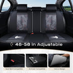 Coverado Seat Covers, Car Seat Covers Full Set, Leather Seat Covers for Cars, Car Seat Protector, Black Car Seat Covers Front