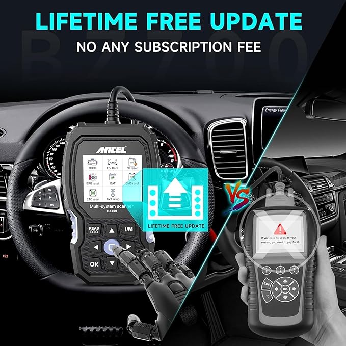 ANCEL BZ700 Mercedes Benz Sprinter Smart OBD2 Scanner, Full System Automotive Car Code Reader with All Reset Services,