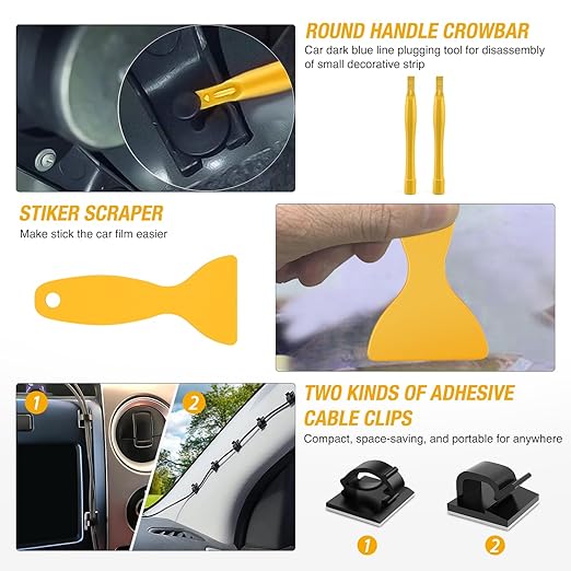 GOOACC 200Pcs Trim Removal Tool, Auto Push Pin Bumper Retainer Clip Set Fastener Terminal Remover Tool Adhesive Cable Clips R