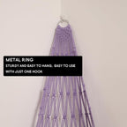 Amdermi Upgrade Stuffed Animal Hammock Corner or Wall Hanging Net for Stuffy Animal Storage Macrame Toy Display Over Door Toy