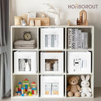 Homsorout Storage Cube 11 Inch - Cube Storage Bins with Window, Closet Storage Baskets with Handle, Fabric Bins for Closet, S