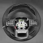 MEWANT Steering Wheel Covers for Ford F-150 2021-2025 / F-150 Lightning 2022-2025 Hand-Stitched F150 Steering Wheel Wrap