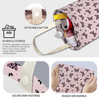 Cute Car Trash Can, Hanging Canvas Car Back Seat Organizer and Storage Bag, Funny Car Trash Bag For Travelling, Outdoor Cute Purple Butterfly leopard
