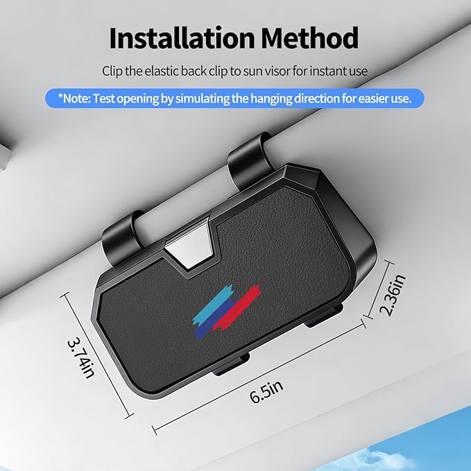 Sunglasses Holder for Car Visor Leather Eyeglasses Organizer Case for BMW X3 X5 X7 X1 3 4 2 5 Series Accessories