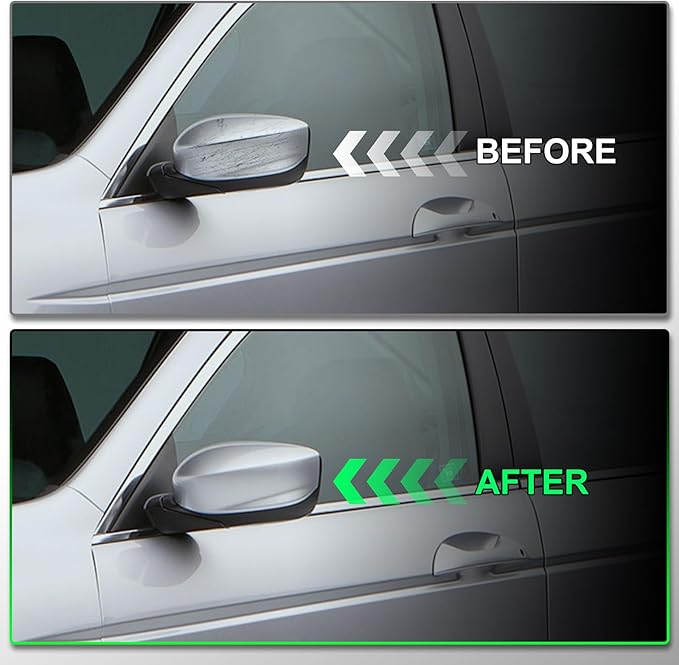 Silver Driver Side Mirror Cover Rear View Mirror Cap Compatible with 8th Gen Accord Sedan 2008 2009 2010 2011 2012