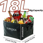 SURDOCA Fully Waterproof Car Trunk Organizer, Foldable Truck Organizer, Multifunctional Collapsible Car Storage Bag, Anti-Mud