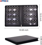 OFFIDIX Large Zippered Key Case,Leather Portable Key Cabinet, 40 Key Hooks Key Organizer,Manager & Landlord Key Holder,Suitab