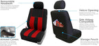 FH Group Car Seat Cover Full Set Striking Striped Car Seat Covers with Front Seat Covers and Rear Split Bench, Universal Fit 