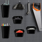 248PCS Pegboard Accessories Organizer Kit,1/8 and 1/4 inch Pegboard Hooks Assortment, Pegboard Bins, Metal Hooks for Hanging 