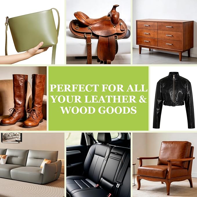 Furniture & Leather Repair Salve with Brush, Wood, Vinyl, Leather, Polisher, Cleaner and Conditioner for Furniture, Saddle, M