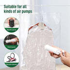 Hanging Vacuum Storage Bags For Clothes With Hand Pump,Coat Storage Bag Hanging,Vacuum Bags For Clothes,Space Saver Vacuum St