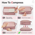 Veken 9/11 Set Compression Packing Cubes for Travel Essentials,Compressible Expandable Large Luggage Organizer Bags for Cloth