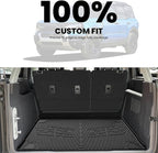 LASFIT Cargo Mat+Rear Back Seat Protector+Underfloor Storage Mat for Ford Bronco 4-Door 2021-2026 TPE All Weather Protection Liners Waterproof Backrest Mat Custom Fit Non-Slip Easy Clean