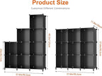HOMIDEC Closet Organizers and Storage, 9 Cube Storage Organizer, Portable Closet Organizer Cubes Shelves for Clothes, Bedroom