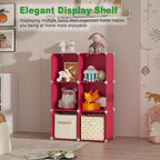C&AHOME 6-Cube Storage Organizer, Stackable Storage Cubes Shelves, Portable Bookshelf, Plastic Clothing Storage Closet Organi