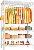 Ulif H4 Plus Garment Rack, 4-Tier Portable Clothes and Clothing Rack for Bedroom and Cloakroom, Closet Storage and Organizer 