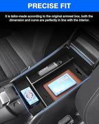 Autorder Center Console Organizer for 2023-2026 Honda HR-V HRV Accessories Armrest Storage Box Secondary Insert Tray with 2 Color Mats