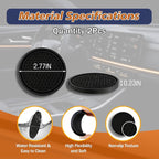 2-PackCar Seat Gap Filler，Car Cup Holder Coaster，Car Seat Crevice Blocker Stop Things from Dropping，Auto Accessories for SUV Truck Sedan