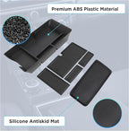 Center Console Organizer Compatible with 2025-2026 Toyota Camry Accessories, Armrest Storage Box Glove Organizer Tray Secondary Insert Charging Zone Anti-Slip Mat with Sunglasses