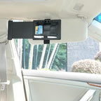 Universal Car Sun Visor Organizer and Extender - Anti-Glare Sunshade with Multi-Pocket Storage for Sunglasses, Cards, and More - Improve Driver Safety and Convenience, 1 Piece (Black)