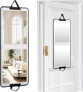 LPHUMEX White Portable Full Length Mirror for Dance Bag, 33x13 Inch Portable Folding Body Mirror for Wedding Golf Swing Worko
