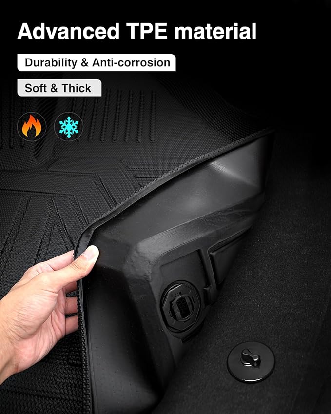 Powerty Floor Mats & Cargo Liner for 2021-2024 2025 2026 Kia K5 (Only Fit FWD Model) Accessories Floor Mats 2 Row Liner Set All Weather TPE 3D Floor Liners&Rear Cargo Mat