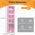 Hanging Closet Organizer, Easy Mount Foldable 6-Shelf Hanging Closet Wardrobe Storage Shelves, Clothes Handbag Shoes Accessor