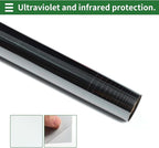 Motoforti Universal Car Window Tint Film Privacy Film 6.56 ft x 23.62 Inch Carbon 2PLY PET Gray 1 Pc VLT 70% IRR 20% URV 40%
